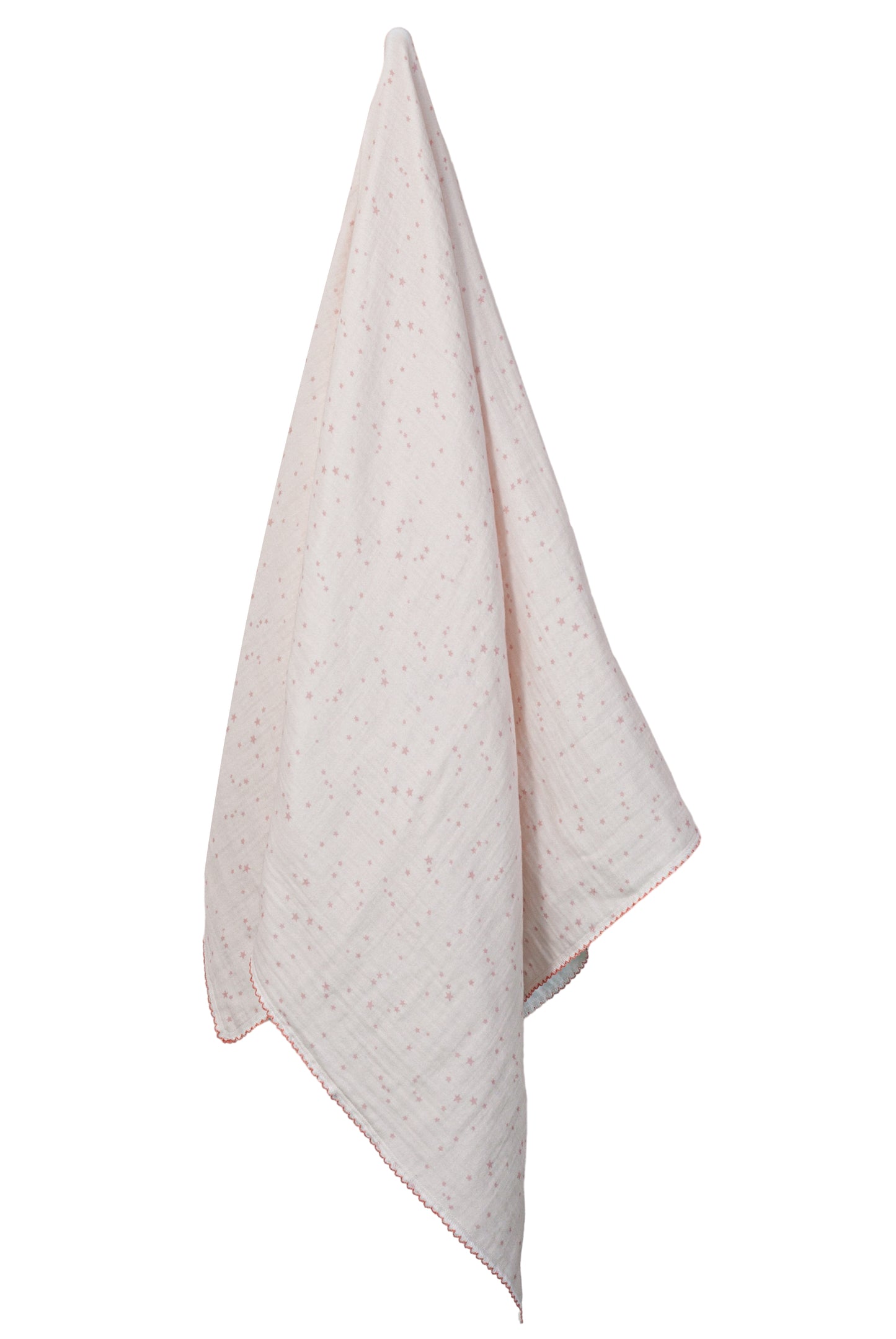 Wholesale Cotton Gauze Bath Towel Four-Layers Cotton Gauze Hook Edge Baby Bath Towel White Red Dot Color White Label Manufacturer