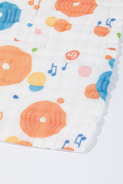 Wholesale Cotton Gauze Follower Pattern Baby Handkerchief White Label Manufacturer